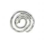 Spiral Thin Ring, Silver-plated