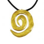 Spiral Pendant, Gold-plated
