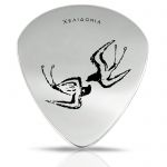 Swallows, Santorini, Handmade Guitar pick, Solid Silver 925°.