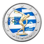 Ολυμπιακοί Αγώνες 2004, Εγχρωμο & Επισμαλτωμένο αναμνηστικό νόμισμα