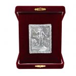 Resurrection, Kykkos, Silver 999°, icon in burgundy velvet case