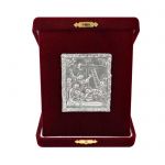 Deposition of Jesus Christ, Silver 999°, icon in burgundy velvet case