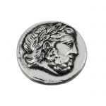 Silver Tetradrachm of Philip II of Macedon, Silver-plated copy of the coin.