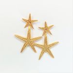 Starfish gold-plated earrings. Handmade solid brass gold-plated 24 carats.