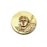 Alexander the Great, Gold Medal of Aboukir, Brass Gold-plated 24K in acrylic case