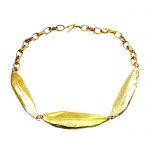 Olive Leaves Necklace, Gold-plated 24K handmade