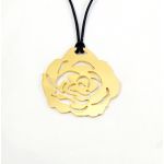 Rose Gold-plated Necklace. Handmade solid brass gold-plated 24 carats.