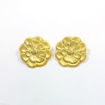 Rosette II Gold-plated Earrings. Handm Museummasters.gr.