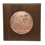 Javelin Throw, Olympic Games, copper on wooden frame on museummasters.gr.
