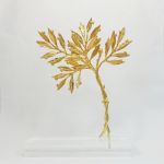 Myrtle Tree Gold-plated 24K. Handmade brass gold-plated in gold 24 carats solution, mounted on an acrylic base on Museummasters.gr.