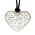 Heart "Love", Pendant, Silver 925°, hanging on a black cord.