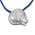 Cycladic Star, Kid's Pendant in Solid Silver 925° with blue cord