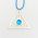 Harmony silver pendant. Our charm for 2022 is a fine handmade jewel of solid silver 925° with a blue zirgon stone in the center.