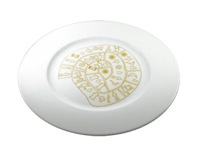 Phaistos Disc, Platter made of Bohemian porcelain.