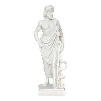 Asclepius, Statue made of casted alabaster.
