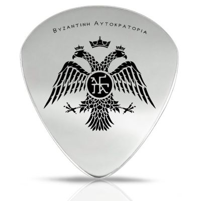 Double-headed Eagle, Handmade Guitar pick, Solid Silver 925°.