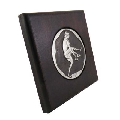 Long Jump, Olympic Games, Silver-plated Copper on Wood