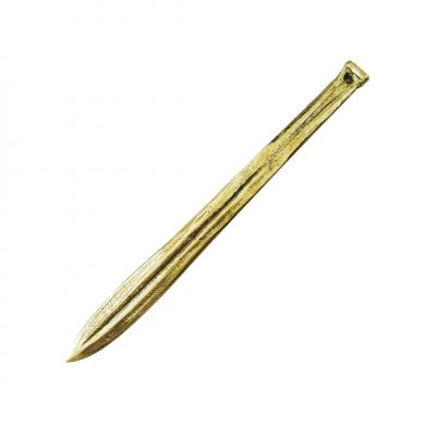 Spearhead letter opener handmade of solid brass.