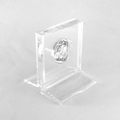Sample of specially designed acrylic case to exhibit both sides of the coin (indicative photo)..