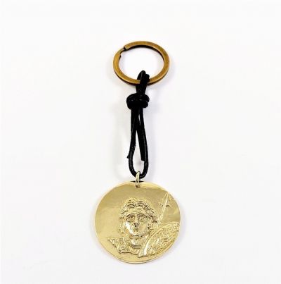 Alexander the Great, Gold Medal of Aboukir, Solid Brass Keyring.