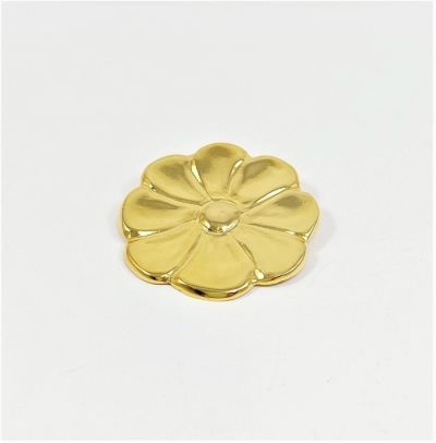 Rosette Gold-plated Pendant. Handmadd solid brass 24k gold-plated on Muma.gr