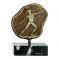 Ακόντιο, Ολυμπιακοί Αγώνες, Ορειχάλκινη ανάγλυφη πλακέτα από ορείχαλκο με πατίνα, τοποθετημένη σε βάση από ελληνικό μαύρο μάρμαρο.