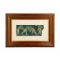 Pagration, Copper with natural oxidation on linen passpartou with antique wooden picture frame.