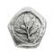 Olive Branch, Paper Weight depicting an olive branch with an olive, made of silver-plated brass.