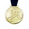 Stadion Race, Olympic Games Medal, Gold-plated 24 K with dark blue ribbon
