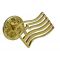 Greek flag pin. Handmade solid brass in gift packaging.