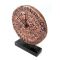 Phaistos Disc Clock. Handmade copper with natural oxidation and Greek marble base.