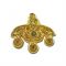 Pin with the ''Bees'' gold jewel of Malia, in Crete, handmade brass