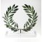Olive Wreath II, Brass with green patina, mounted on an acrylic base (plexi-glass).
