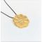 Rosette Gold-plated Pendant, handmadd solid brass 24k gold-plated on Muma.gr